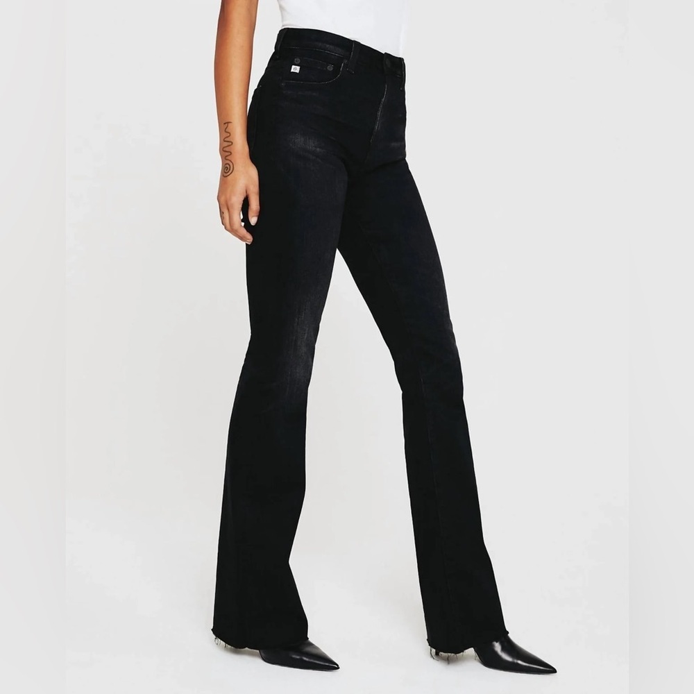 AG Alexxis High Rise Vintage Boot Black Corduroy size 31